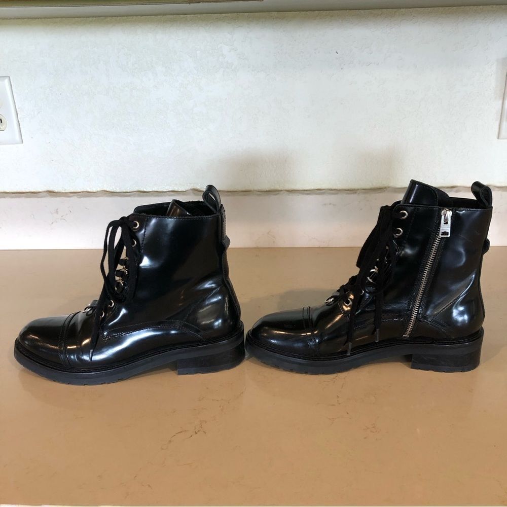 NWOT All Saints Lira Patient Leather Hiker Combat Boots - Picture 6 of 17